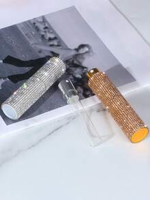 زجاجة رذاذ عطر صغيرة قابلة لإعادة التعبئة مزينة بالراين ستون، مناسبة لديكور المنزل في غرفة المعيشة والنوم والحمام، ضروريات السفر، هدايا للزفاف والحفلات وأعياد الميلاد والرجال والوالدين والأصدقاء وعيد الميلاد الجديد، إكسسوار جديد - فضي - مشاهدة 9