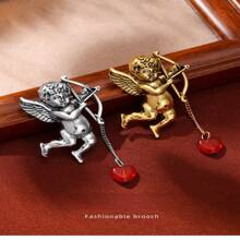 2 Peças Broche de Metal de Liga de Zinco Retrô Casual em Estilo Cartoon, Decoração de Roupas e Bolsas, Acessórios de Escritório para Todas as Estações, Camisas, Jaquetas, Joias, Natal, Halloween