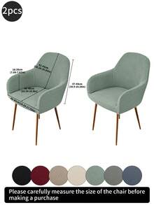 1pc Solid Striped Curved, High Elastic Dust-Proof Full Cover Chair Slipcover, Suitable For Hotel, Living Room, Study, Dining Room, Daily Use, Available In Black, Gray, Beige - Multicolor - View 38