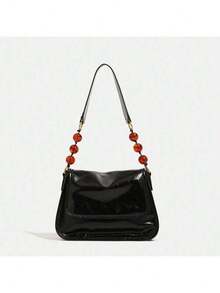2025 New High-Quality Texture Chain New Chinese Style Underarm Tote Commuter One-Shoulder Crossbody Bag - Black - View 4