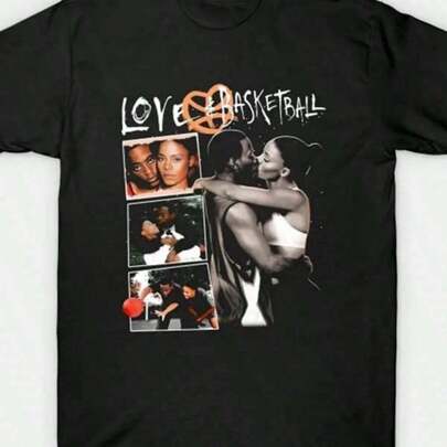 Love And Basketball T Shirt Novelty Short Sleeve T-Shirtgraphic Tees Men Shirts Streetwear White Shirt Black Shirt