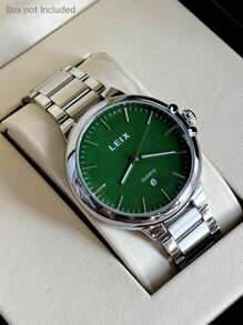 1pc Fashion Men Quartz Watchs, Stainless Steel Multi-Function Date Chronograph Watch, Wristwatches Suitable For Business Occasions - MEN - View 14