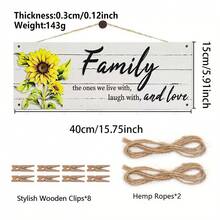 Portafotos de madera tradicional con cordel para abuelos - Placa colgante de pared para exhibir fotos familiares, marco de fotos multiusos, regalo ideal para Navidad, Acción de Gracias, Día de la Madre, Regalo para la abuela, Regalo para el Día de la Abuela