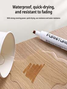 12 piezas de bolígrafos para reparación de muebles, varillas de relleno para reparación de gabinetes de madera y pisos, juego de reparación de arañazos, bolígrafo para reparación de pintura, material compuesto para reparación (algunos estilos, posiciones o logotipos pueden enviarse al azar sin afectar el uso) - Multicolor - Ver 5