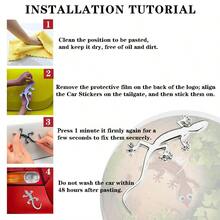 Lifelike 3D Metal Gecko Car Sticker | Scratch, Water & Fade Proof | Easy-Install Decal For Cars, SUVs, Trucks & Home Decor - Multicolor - View 9