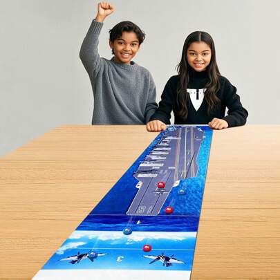 1 set vetenskapligt popularisering pedagogiskt bordsspel för curling, 47,2 tum - Vetenskapligt popularisering pedagogiskt och roligt spel för familjer och barn från 6 år - Perfekt jul-, halloween- och spelpresent