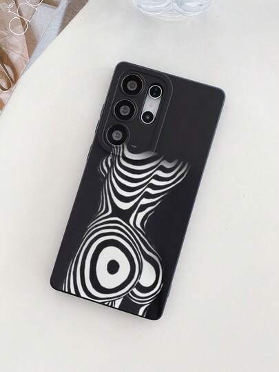 1 件艺术性感动漫女孩素描黑眼防震 TPU 材质手机壳，适合作为节日礼物，兼容 Xs/Xsmax/Xr/11 12 13 14 15 16pro/Promax/14 15 16plus Nothing、Pixel、INFINIX、Redmi 系列手机