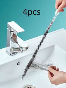 1/2/4pcs White Pipe Drain Cleaner, Hair Catcher, Bathroom/Kitchen Cleaning Tool