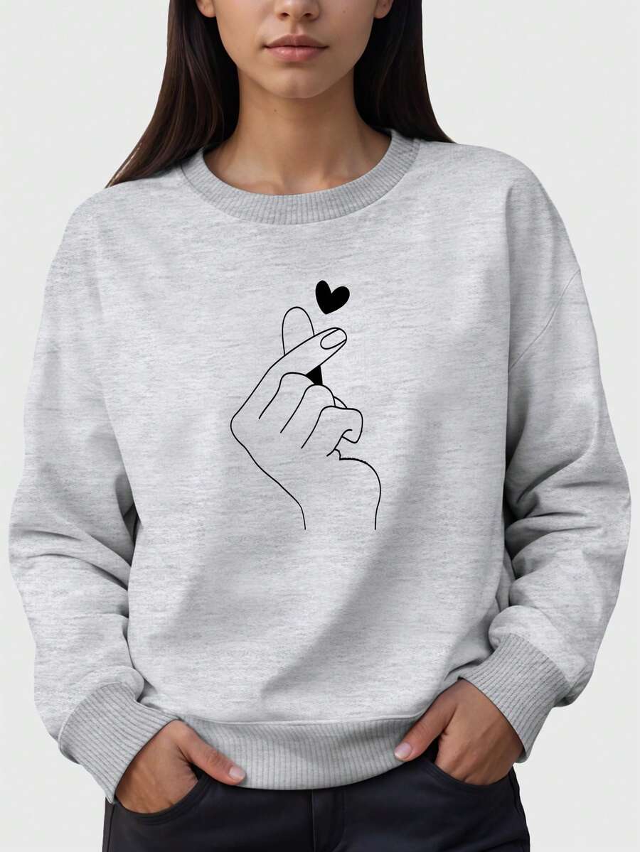 Women Sweatshirts - 淺灰色 - 查看 1