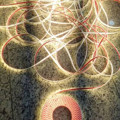 Kit 5 a 30 Metros Mangueira Led 120 Leds Por Metro IP65 Com Dupla Face Direita 127V/220V