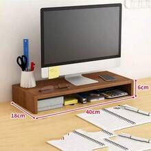 Computer Monitor Riser Stand, Office Desk Keyboard Storage Organizer Shelf, Desktop Pad - Multicolor - View 11