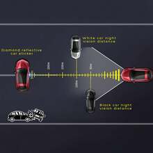 6 件/套汽车反光贴纸、碳纤维胶带。 - 紅色 - 查看 4