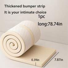 1 pieza Panel de pared de espuma suave, decoración de pared de dormitorio extra suave y gruesa, protector de cabecera, protector decorativo de esquina para sala de estar y dormitorio - Tira protectora extra ancha y extra gruesa tipo W para el hogar