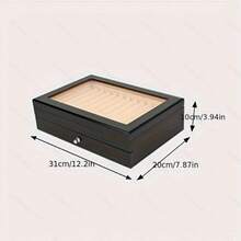 Porte-stylo en acier à 24 fentes sur deux niveaux, décoration d'étude, fournitures scolaires, cadeau de rentrée des classes, boîte d'affichage de stylos, convient à diverses occasions, boîte de rangement pour collection de stylos, boîte d'affichage, fermoir métallique, apparence premium