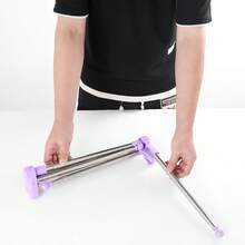 可折叠便携式不锈钢晾衣架，节省空间，尺寸可调节，适合商务旅行、露营和户外活动 - 彩色 - 查看 7