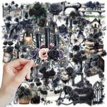 [Dark Romance] Gothic Rose Floral Stickers | 50-Pack | PVC Material | Dark Romance Themed | Scrapbooking, Journals, Phone Cases, Laptops, Travel Luggage, And Skateboard DIY Crafts