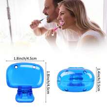 1/2/4pcs Household Toothbrush Holder, Portable Travel Toothbrush Dust Cover Storage Box, Toothbrush Head Protection Clip, Toothbrush Storage Clip, Toothbrush Protective Cover, Toothbrush Head Protective Case, For Home Daily Use And Business Travel, Outdoor Travel And Camping, Bathroom Decor, Back To School, Summer Travel Accessories, Bathroom Gadgets, Bathroom Accessories - Multicolor - View 3