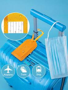 Luggage Tag For Cruise Ship Essentials, Cruise Luggage Tag Holder, PU Luggage Tags For Cruise Lines Travel Essentials ,For Travel Backpack Luggage Suitcase Travel Gear, Holiday Camping Holiday Essentials, Travel Accessories Card Holder Suitcase Tag Name Tag Card Sleeve Hanging Tag Pendant, Vacation Accessories Suitcase Tag For Luggage - Multicolor - View 2