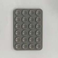 1 pieza Soporte de teléfono de silicona con 24 ventosas antideslizante y lavable de doble cara, accesorio para power bank y funda de teléfono