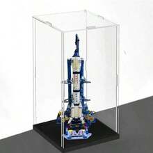 Hộp trưng bày acrylic, hộp acrylic trong suốt đã lắp ráp, lựa chọn thay thế cho hộp kính, dùng để trưng bày tượng nhỏ, lưu trữ và sắp xếp đồ chơi trong nhà. - màu đen - Xem 6