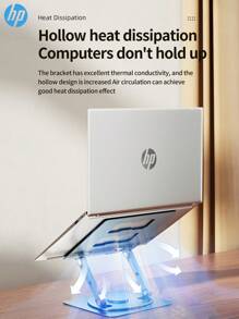 HP Desktop Laptop Stand, Lift-Adjustable Computer Stand With 360° Rotating Base, Ergonomic Laptop Stand For Collaborative Work, Foldable Portable Laptop Stand Fits All 10-17 Inch Laptops - Dark Grey - View 8