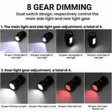Multi-Functional Bright LED Handheld Lamp, Large Battery Capacity For Long Runtime, Type-C Charging, 8 Lighting Modes, Side Soft Light COB, Convenient Handle Design, Smart 4-Level Battery Indicator, Ideal Lighting Companion For Outdoor Travel & Adventure - Black - View 4