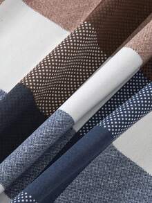 4pcs Men's Long Sleeve Pajama Set, Plaid Print Loungewear Suit - Multicolor - View 10