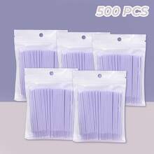 Waloshow 100 片/包一次性睫毛湿巾棒，睫毛延长清洁工具 - 彩色 - 查看 24