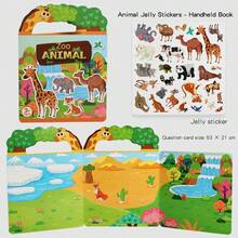 Reusable Sticker Books For Kids, 6 Sets Travel Removable Toddler Sticker Books For 3 4 5 Year Old Girls Boys Birthday Gifts Educational Learning Toys - Ocean & Zoo Animals