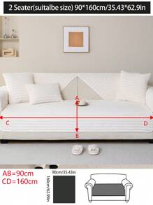 1pc Thick Rabbit Fur Sofa Cushion Cover, Modern Minimalist Anti-Slip Warm Sofa Seat Pad, Dust-Proof Washable Sofa Slipcover, Soft & Fade-Resistant, Pet-Friendly, Fits L-Shaped Sofa And 1/2/3/4 Seater Sofa, Suitable For Bedroom, Office, Living Room