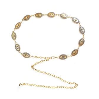 Solid Color Geometric Pattern Bohemian Stainless Steel Waist Chain, All Season Fall, Autumn, Halloween