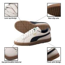 Puma 绒面革露台休闲鞋，户外健身运动运动鞋，396451-09 - 雪白色-樹膠色 - 查看 6