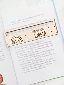 Personalized Reading Aid With Wooden Ruler, School Start Gift With Name, Start Of School Gift, Personalized School Cone, Personalized Gift, Personalized Reading Aid, School Start Gift, Back To School, Personalized School Gift, Personalized Ruler, Start Of School Gift, Wooden Ruler, Reading Training, Reading Aid With Name, Ruler With Name, School Introduction Gift, Personalized Bookmark - Multicolor - View 12