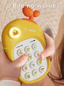 1 st. mini söt telefonleksak för bebisar, sensorisk inlärningsleksak för spädbarn pojkar och flickor, flera ljud- och ljuseffekter, tandsprickningsleksak, babypresent - Multifärgad - Visa 3