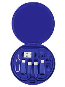 1Pc Multifunctional Data Cable Kit With Charging Storage Box, 60W Fast Charging, Can Be Used As A Mobile Phone Model Holder Simple Portable Charging Cable Adapter Kit, USB Lightning Adapter Adapter Kit College Dorm Essentials Travel Essentials Travel Accessories Travel Must Haves Beach Vacation Summer Holiday School Accessories Back To School Supplies Stuff - Multicolor - View 21