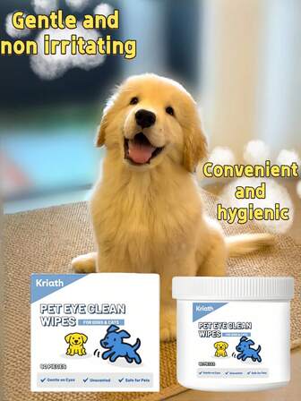 Pet Eye Wipes, Gentle Care For Daily Cat & Dog Eye Discomfort Relief, Pet Care Wet Wipes