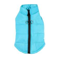 1 件秋冬加厚狗狗衣服，保暖棉背心，纯色宠物风衣外套，适合小型犬和猫，室内外使用