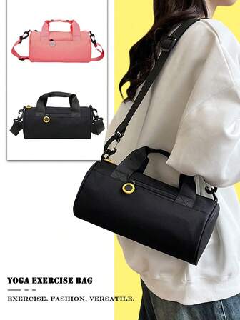 Large Capacity Sports Gym Bag, Foldable Travel Tote Handbag, Unisex Short Trip Shoulder Bag, Waterproof Multi-Function Fitness Bag