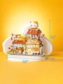 LOZ 大型橘猫积木套装，鲷鱼烧店积木模型，积木房子，花店积木玩具，街景积木系列，最佳节日礼物，客厅装饰，生日/圣诞礼物 - 彩色 - 查看 7