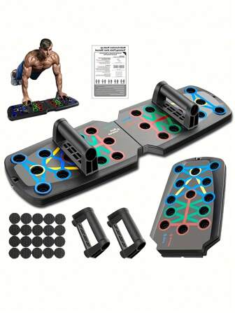 1 Set Of Multi-Functional Folding Push-Up Boards - Build Strong Chest Muscles And Improve Overall Fitness For Home And Gym Workouts - Multiple Specifications - Multiple Styles