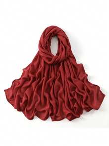 1 Khăn trùm đầu Hijab đơn giản màu trơn dành cho nữ, Khăn trùm đầu Modal thoáng khí thoải mái bền bỉ, Phụ kiện khăn trùm đầu, Đa năng cho trang phục thường ngày và đi làm, Thích hợp cho mọi mùa để mặc - Nhiều màu - Xem 17