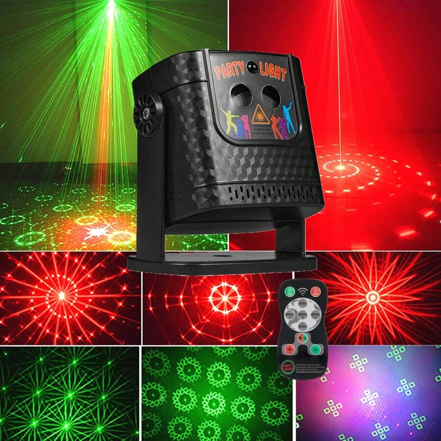 Lampu Pesta, Lampu Disko DJ, Lampu Strobo Laser, Proyektor Bertenaga USB, Dekorasi Pesta Rumah & Perkemahan Portabel
