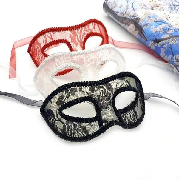 1pc Fashionable Mysterious Personalized Party Mask For Women, Practical Sexy Flat Lace Half Face Masquerade Mask, Princess Lace Festival Performance Mask, Exquisite And Portable For Outdoor Party