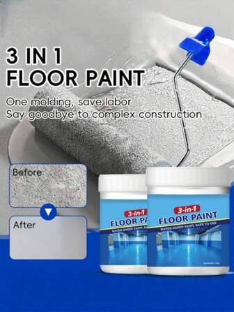 3-In-1 Epoxy Floor Paint, Water-Based Resin Floor Paint For Home, Garage, Swimming Pool