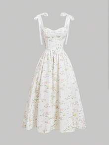 Women Midi Dresses - White - View 1