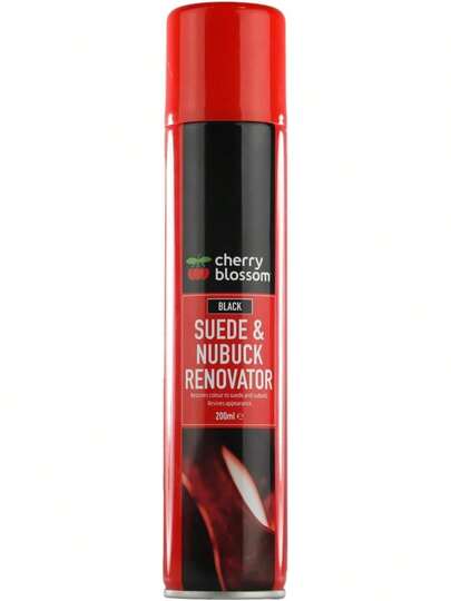 Cherry Blossom Unisex's Suede & Nubuck Renovator Shoe Care Product, BLACK, 200ml