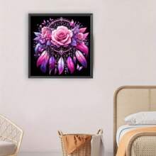 Flower And Dream Catcher Round Drill Diamond Painting Diamond Art Embroidery Craft For Home Wall Decor
