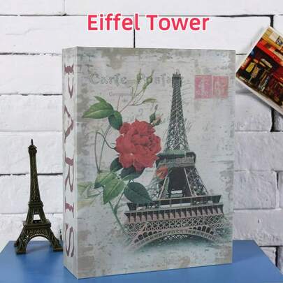 1pc Creative Book Safe Box, Tower Style Standard/Medium/Large Size, Blue Dictionary Mini Size Safe Book Box, Suitable For Office/Bedroom