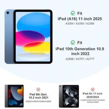 IPad Tablet Case Compatible With IPad (A16) 11th Generation Case 11 Inch 2025, For IPad 10th Generation Case 10.9 Inch 2022 With Pencil Holder, Slim Trifold Stand Protective Cover With Soft TPU Back, Sky Blue