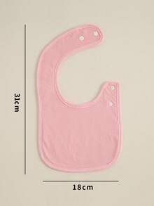 7pcs/Set Solid Color Baby Cotton Bibs, Soft Absorbent Breathable Drool Bibs - Multicolor 01 - View 2